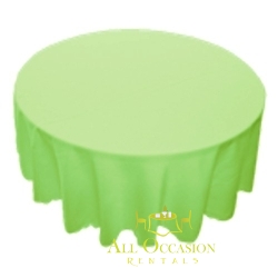 120 inch Round Polyester Tablecloth Lime