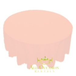 120 inch Round Polyester Tablecloth Pink