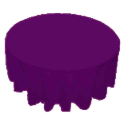 90 inch Round Polyester Tablecloth Purple