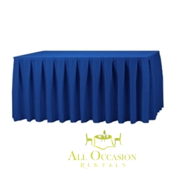14ft Polyester Table Skirt Royal Blue